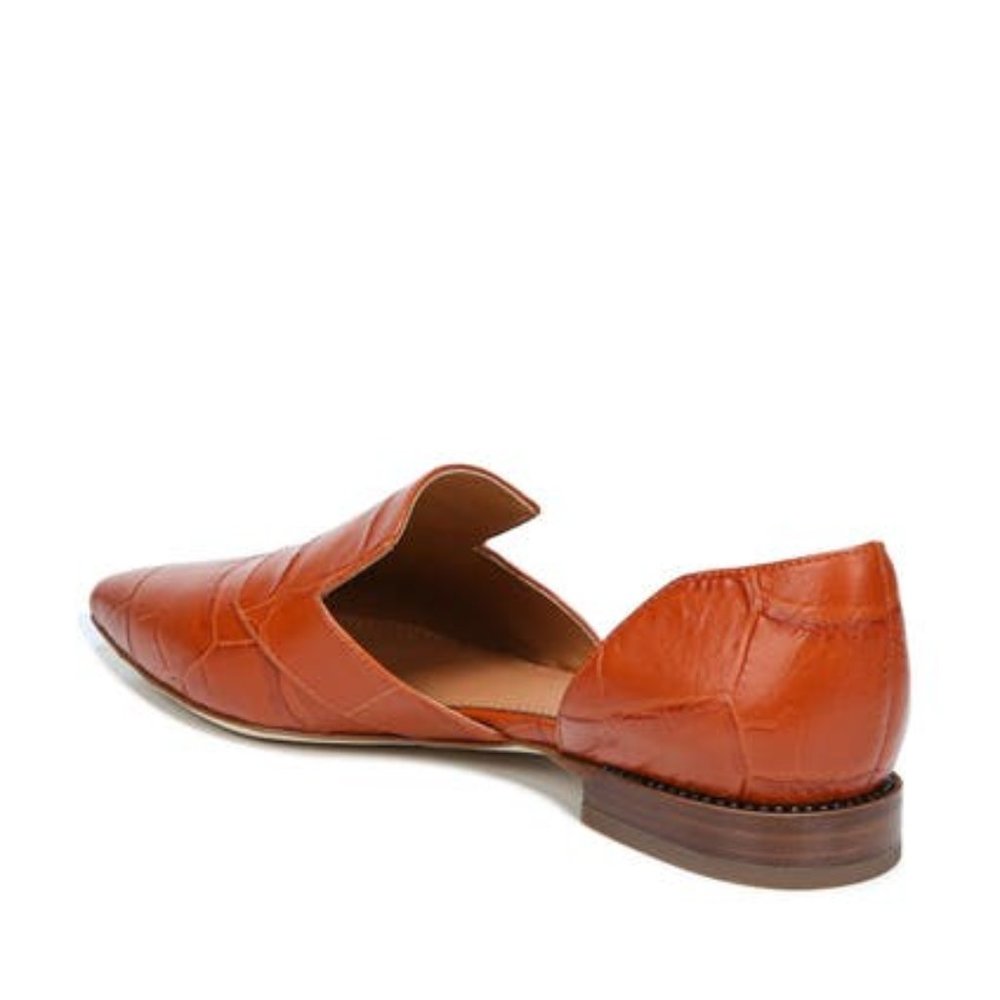 NEW SARTO BY FRANCO SARTO Women Toby Pointy Croco Burnt Orange Dress d'Orsay - Picture 4 of 7